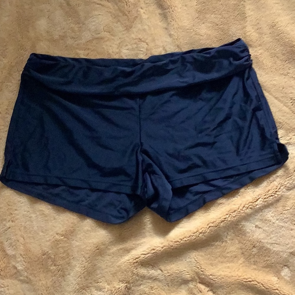 Athleta boy short swim black bottoms large